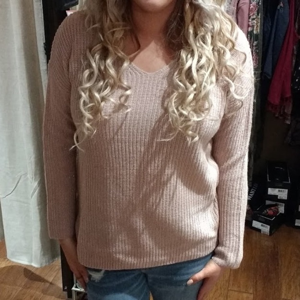 Pink sparkly sweater